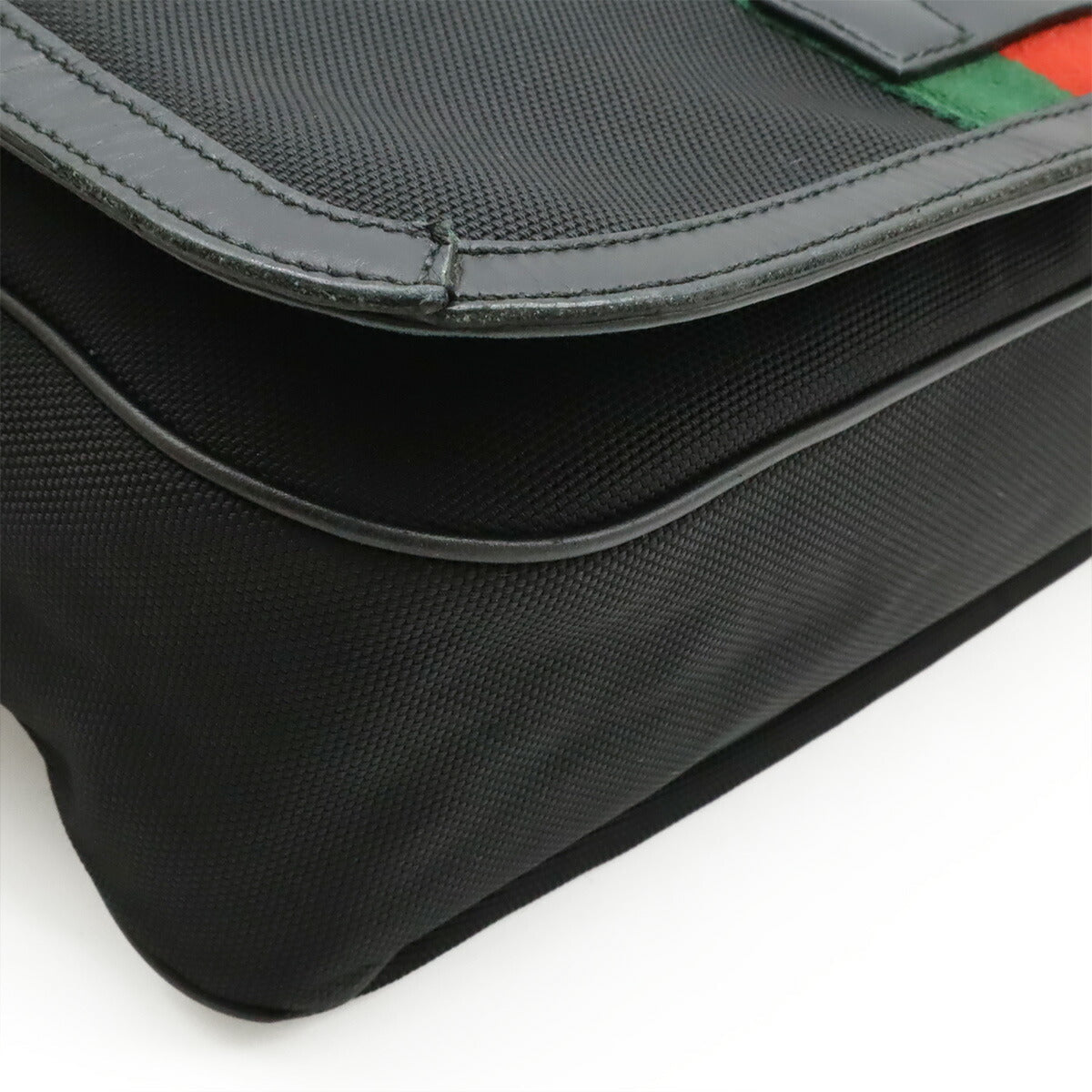 Gucci Web Stripe Nylon Canvas Shoulder Bag