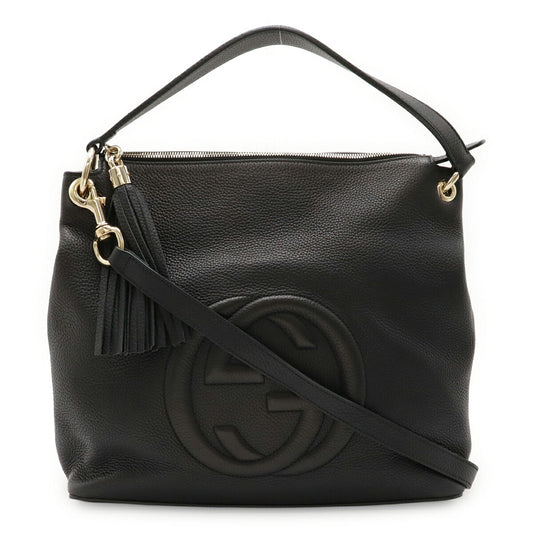 Gucci Soho Interlocking G Leather 2way Shoulder Bag