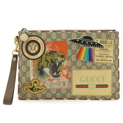 Gucci Courier GG Supreme Clutch Bag