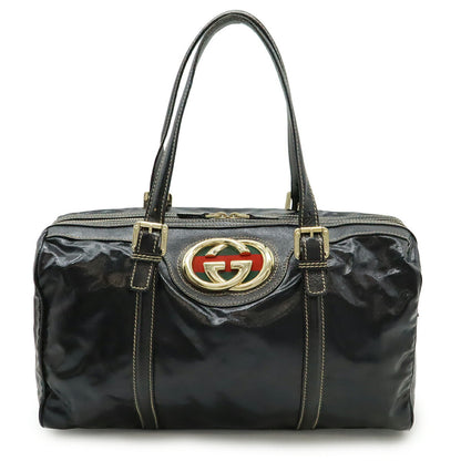 Gucci Interlocking G Coated Canvas Boston Bag