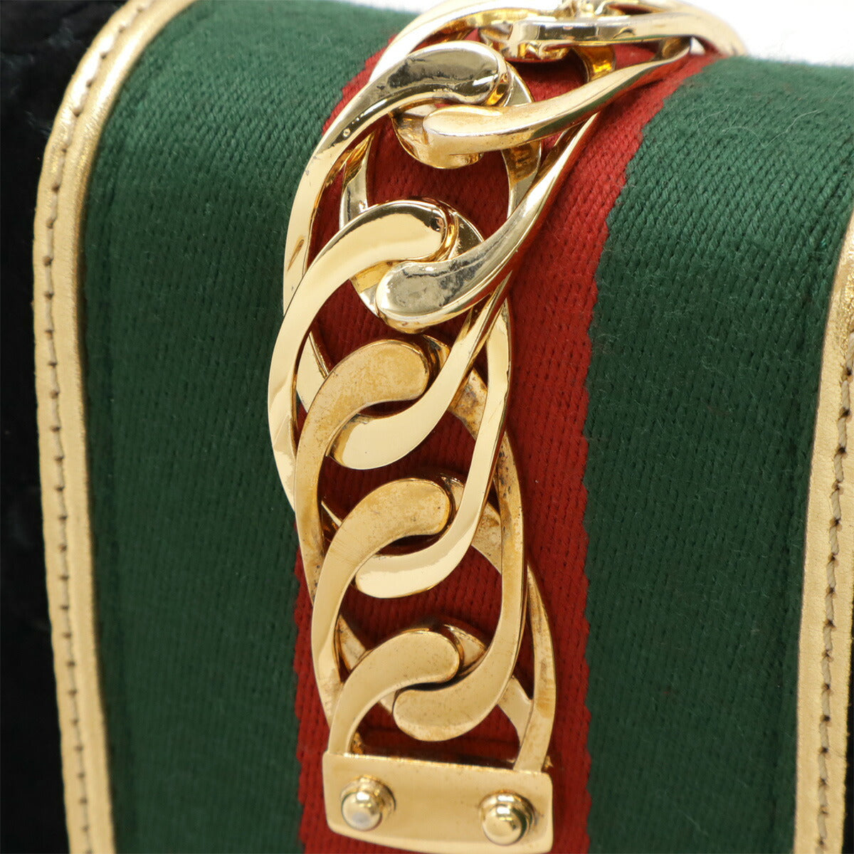 Gucci Sylvie Velvet Patent Leather 2way Shoulder Bag