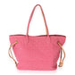 Louis Vuitton Louis Vuitton Monogram Denim Neverfull MM Rose