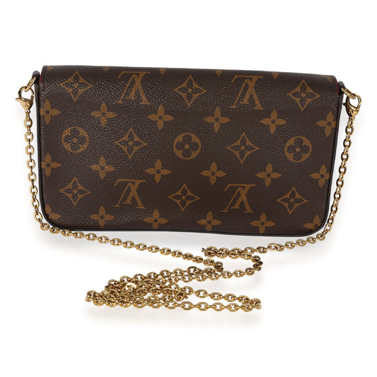 Louis Vuitton Louis Vuitton Fuchsia & Monogram Canvas Félicie Pochette