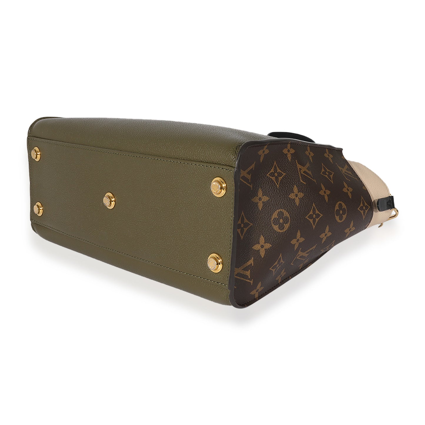 Louis Vuitton Louis Vuitton Monogram Canvas & Green Leather On My Side MM