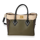 Louis Vuitton Louis Vuitton Monogram Canvas & Green Leather On My Side MM