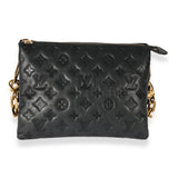 Louis Vuitton Louis Vuitton Black Lambskin Coussin PM