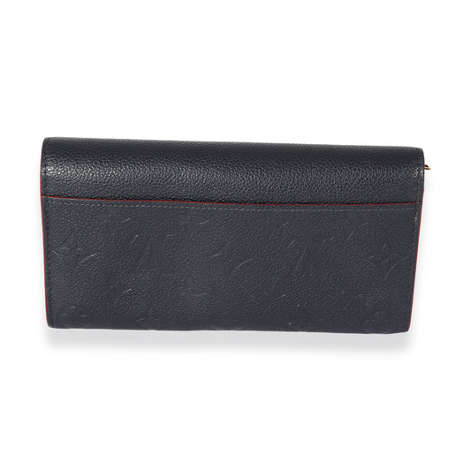 Louis Vuitton Louis Vuitton Marine Rouge Empreinte Sarah Wallet
