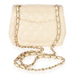 CHANEL Beige Quilted Lambskin Mini Square Classic Flap Bag
