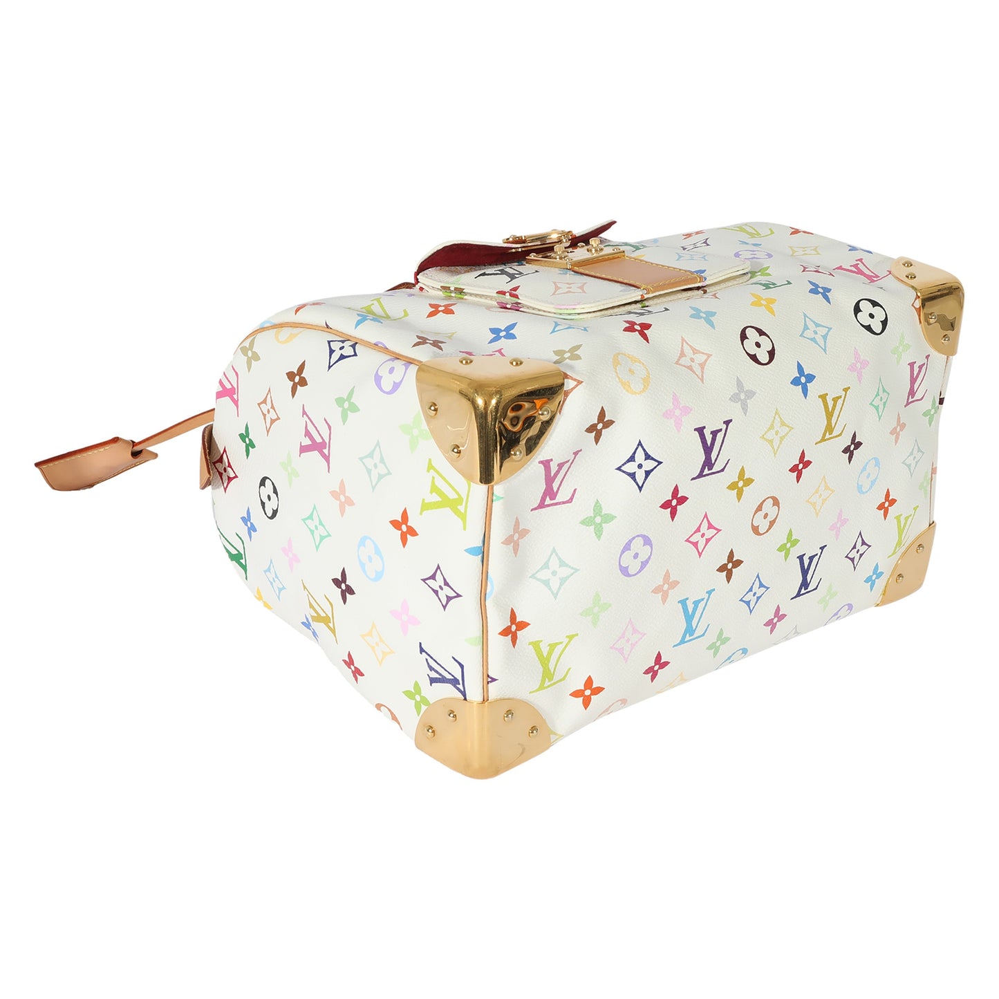Louis Vuitton Louis Vuitton Monogram White Multicolor Speedy 30