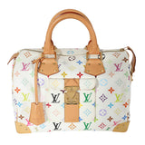 Louis Vuitton Louis Vuitton Monogram White Multicolor Speedy 30