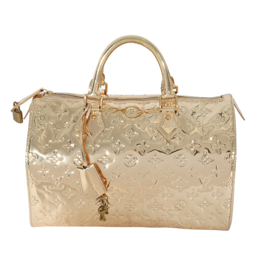 Louis Vuitton Louis Vuitton Monogram Miroir Vinyl Gold Speedy 30