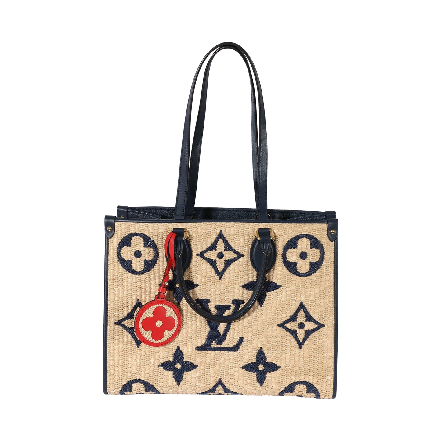 Louis Vuitton Louis Vuitton Blue Monogram Raffia Giant OnTheGo MM
