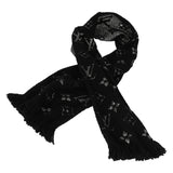 Louis Vuitton Louis Vuitton Black Silver Logomania Shine Scarf