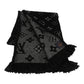 Louis Vuitton Louis Vuitton Black Silver Logomania Shine Scarf