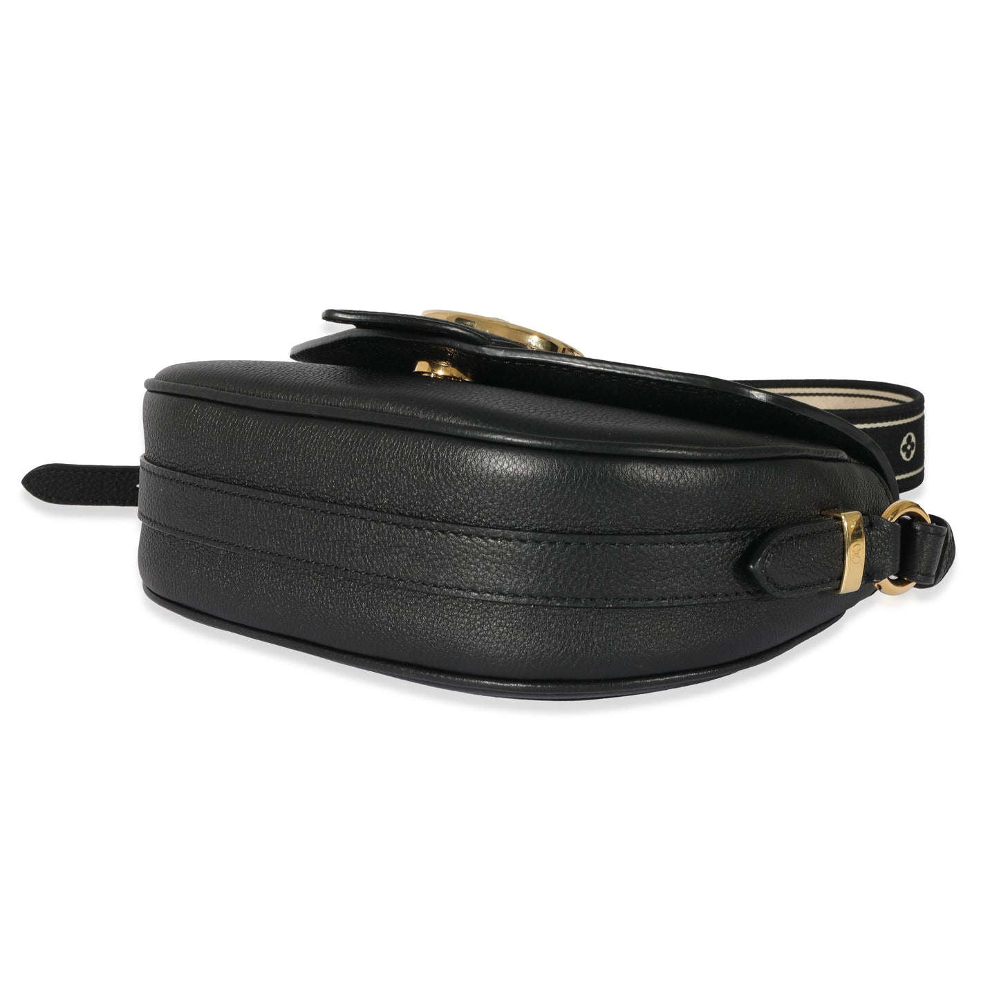 Louis Vuitton Louis Vuitton Black Grained Calfskin LV Pont 9 Soft MM
