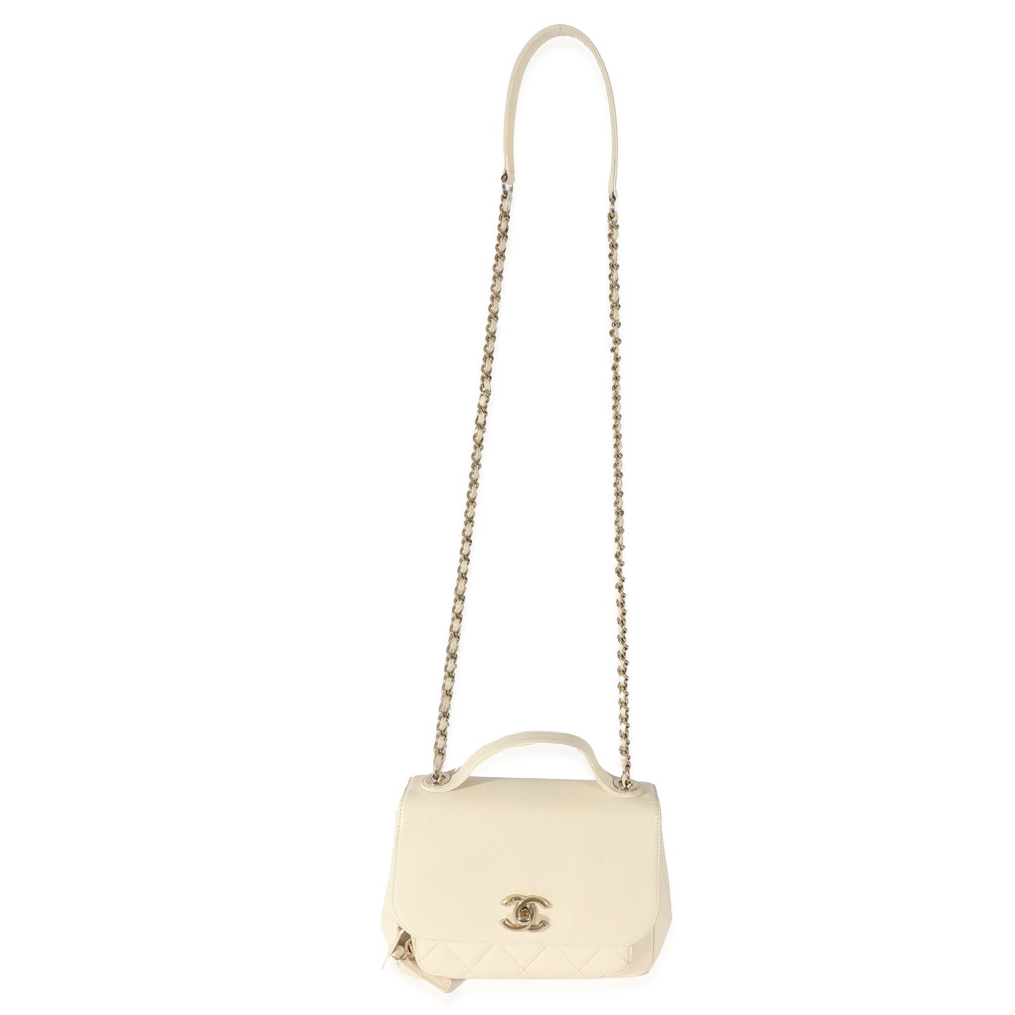 Chanel Cream Caviar Mini Business Affinity Flap Handbag
