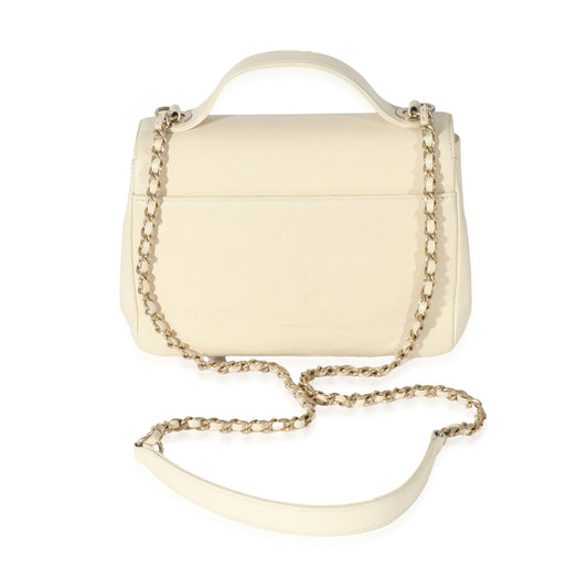 Chanel Cream Caviar Mini Business Affinity Flap Handbag