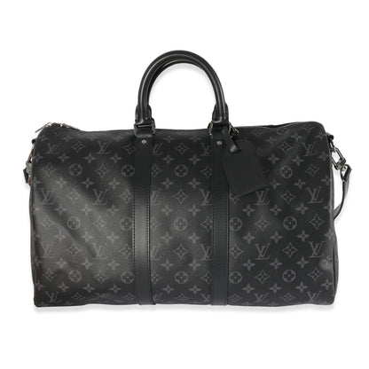Louis Vuitton Louis Vuitton Monogram Eclipse Canvas Keepall Bandouliere 45