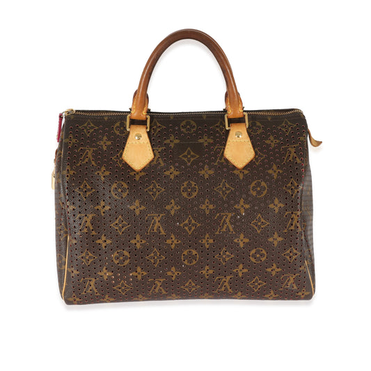 Louis Vuitton Louis Vuitton Perforated Fuchsia Monogram Canvas Speedy 30