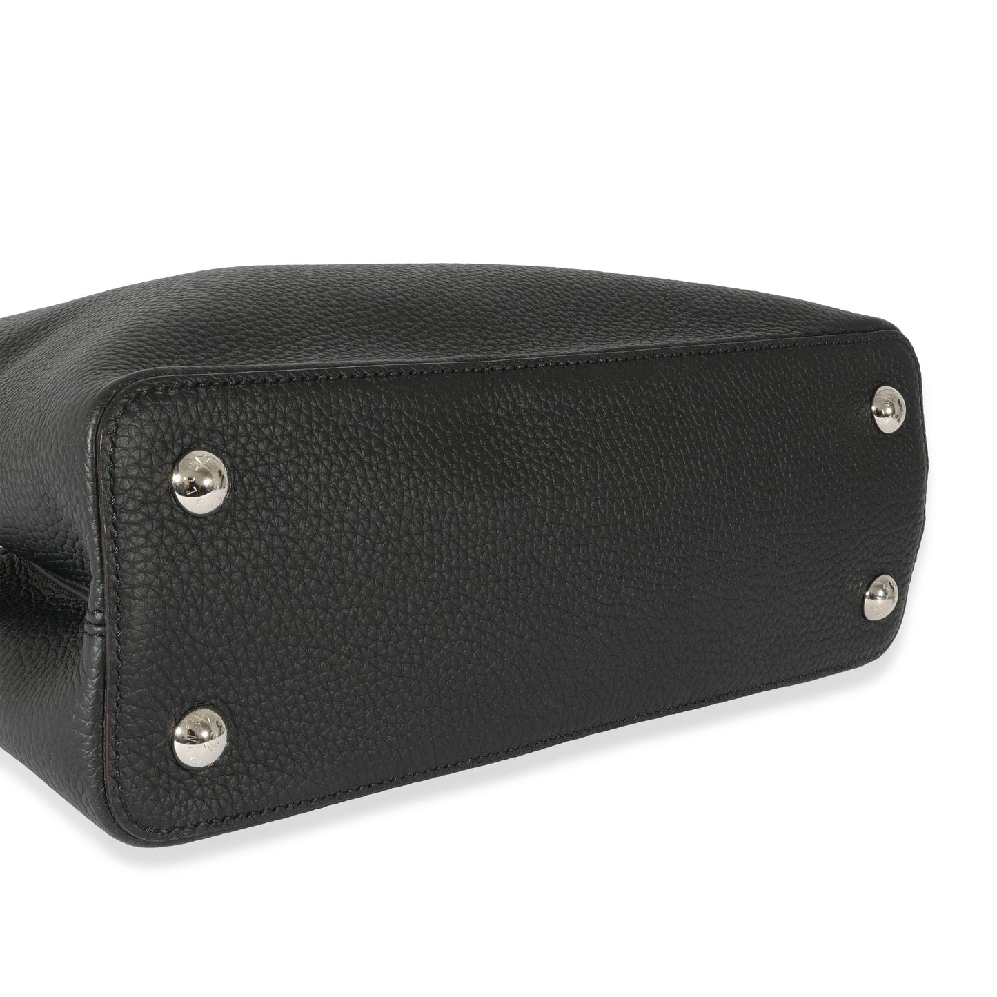 Louis Vuitton Louis Vuitton Black Taurillon Python Capucines MM