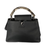 Louis Vuitton Louis Vuitton Black Taurillon Python Capucines MM