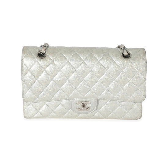 Chanel 21K Glitter Caviar Medium Classic Double Flap Handbag