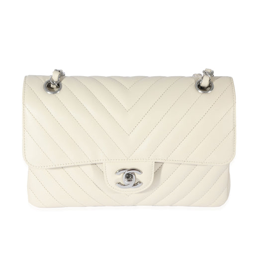 Chanel 22C Neutral Chevron Calfskin Small Classic Flap