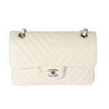 Chanel 22C Neutral Chevron Calfskin Small Classic Flap