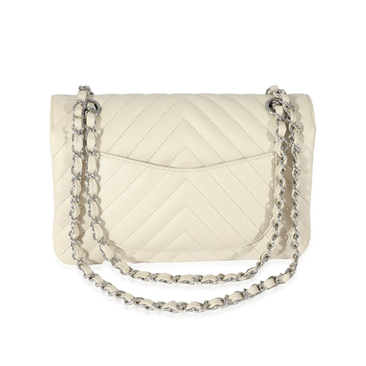 Chanel 22C Neutral Chevron Calfskin Small Classic Flap