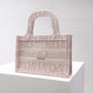 DIR1286m Book Tote rose pink mini size 22.5CM Oblique