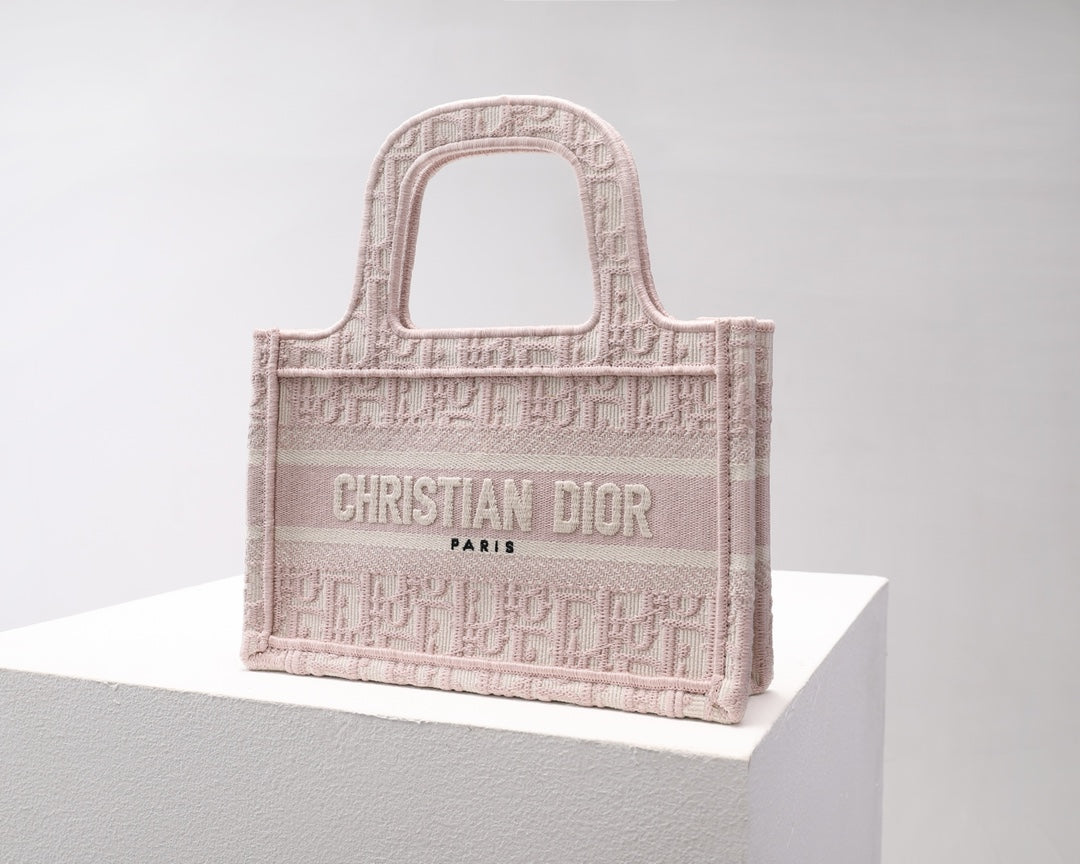 DIR1286m Book Tote rose pink mini size 22.5CM Oblique