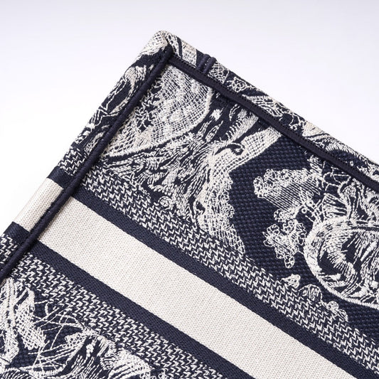 DIR1286 Book Tote tiger small MINI navy blue