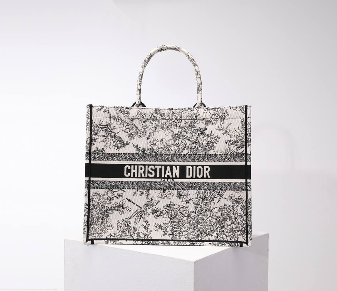 DIR1286 Book Tote tote bag grey Embroidery LOGO