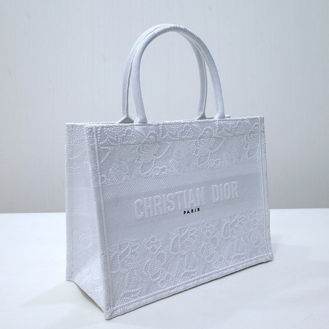 DIR1286 Book Tote big size MINI 36.5CM 41.5CM white-3