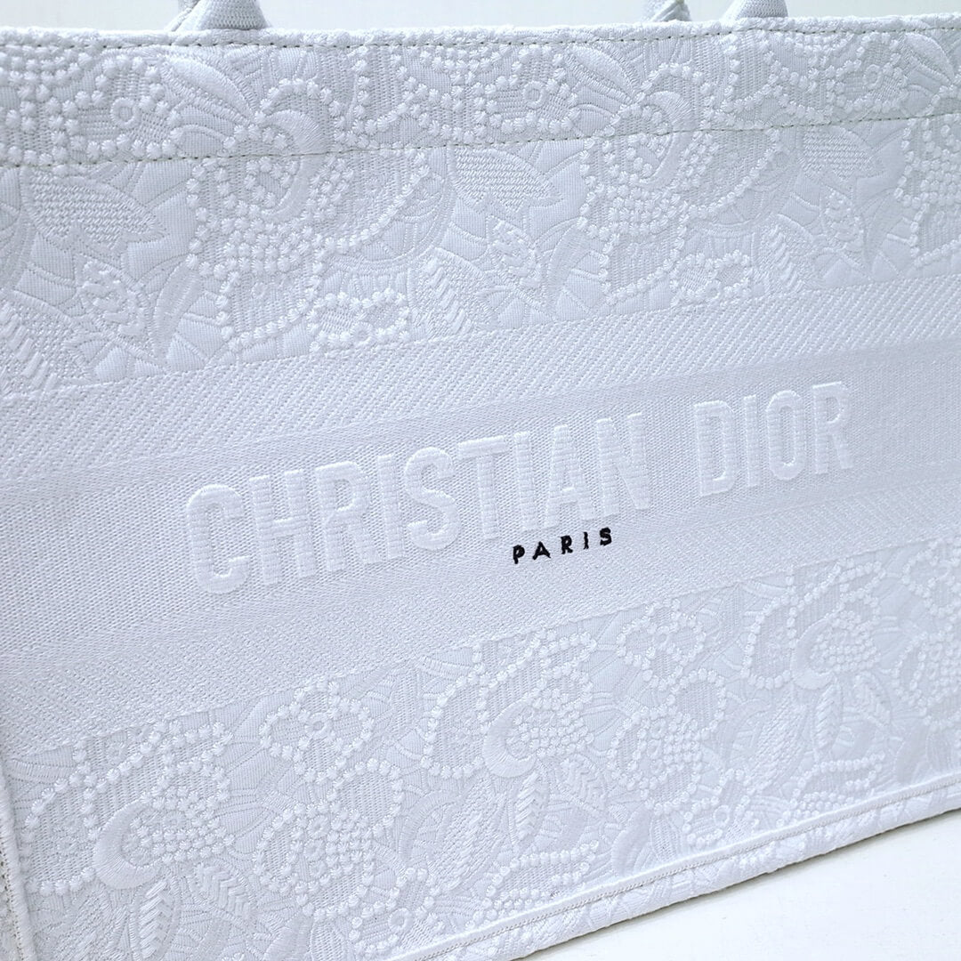 DIR1286 Book Tote big size MINI 36.5CM 41.5CM white-3