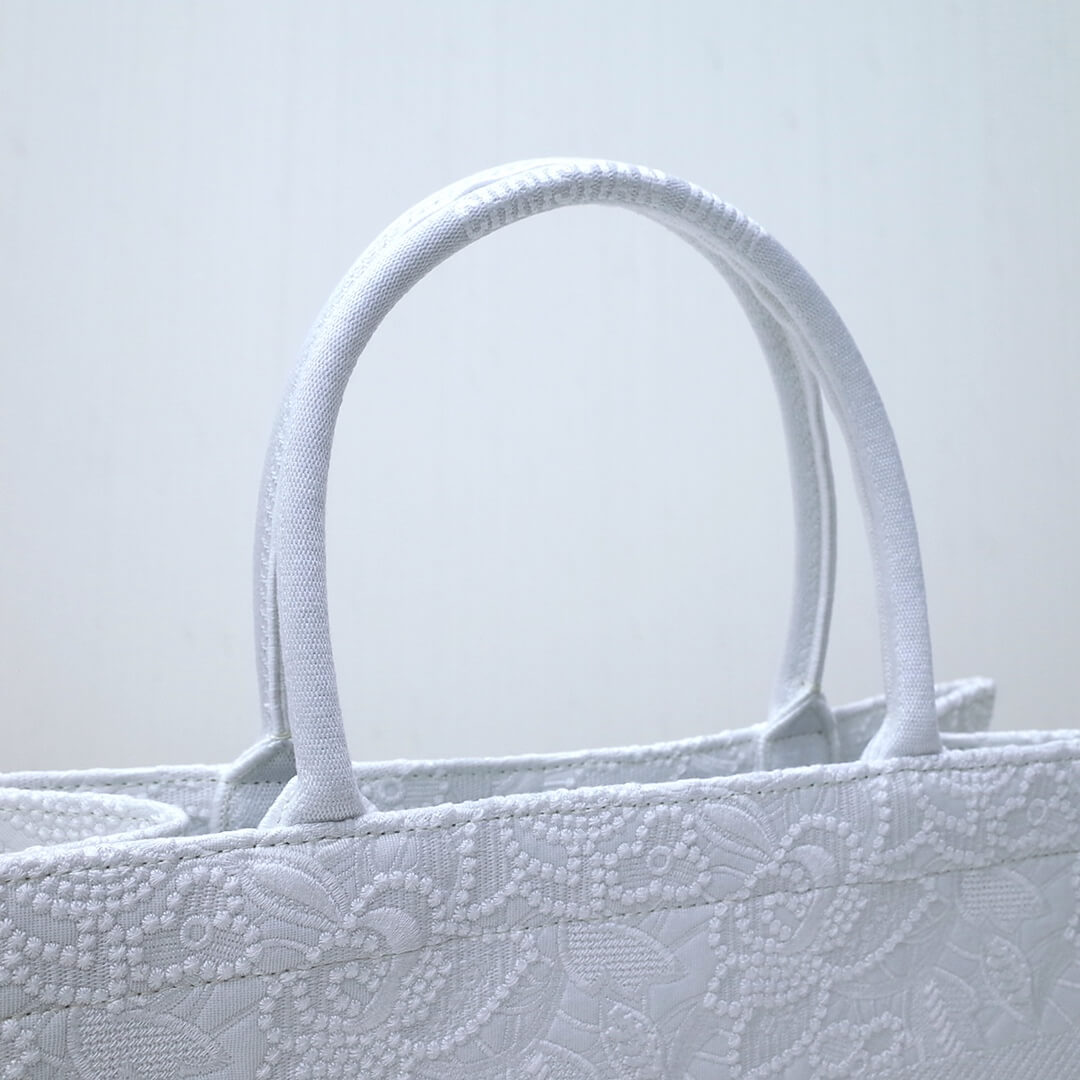 DIR1286 Book Tote big size MINI 36.5CM 41.5CM white-3