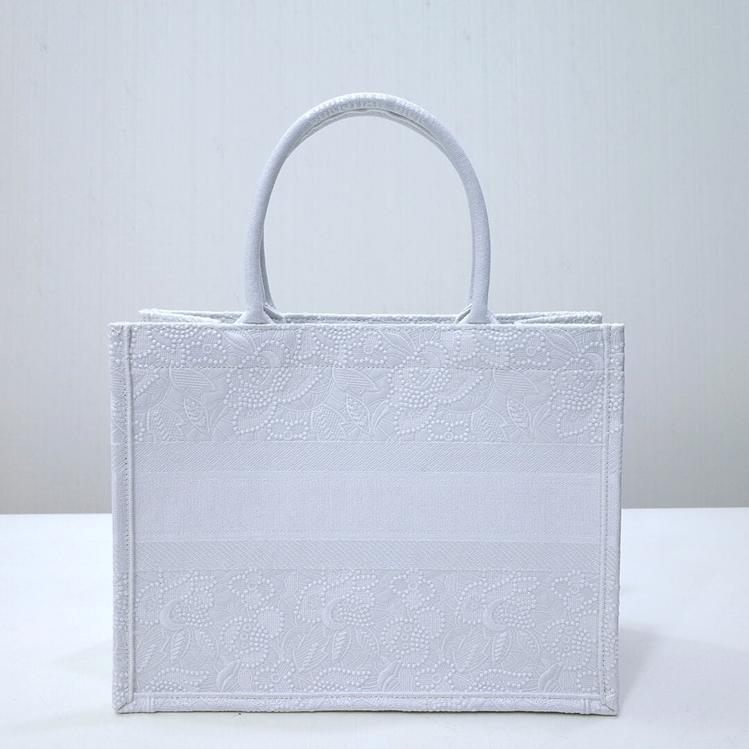 DIR1286 Book Tote big size MINI 36.5CM 41.5CM white-3