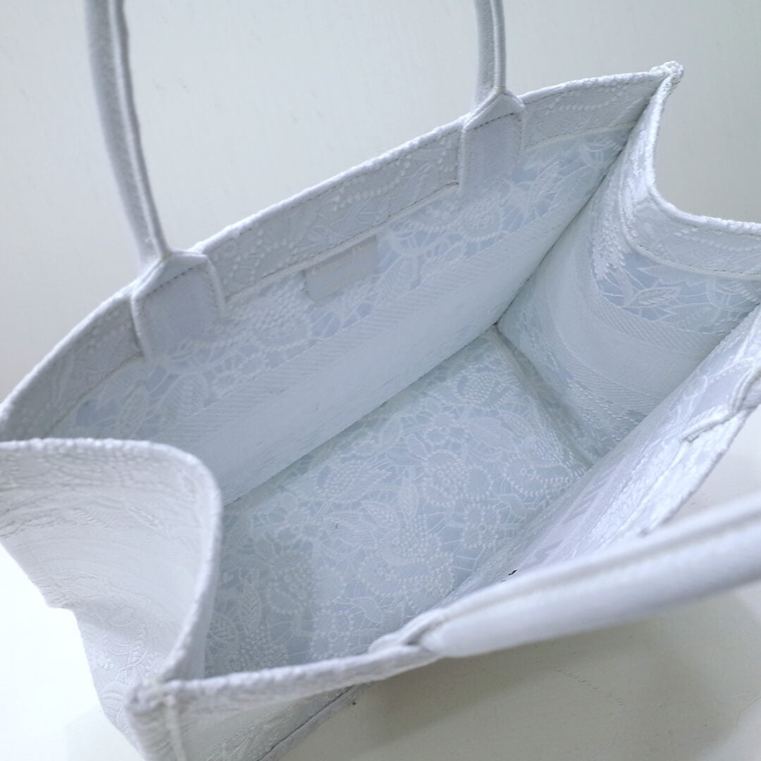 DIR1286 Book Tote big size MINI 36.5CM 41.5CM white-3