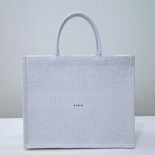 DIR1286 Book Tote big size MINI 36.5CM 41.5CM white-3