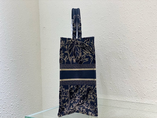 DIR1286 Book Tote bird navy blue