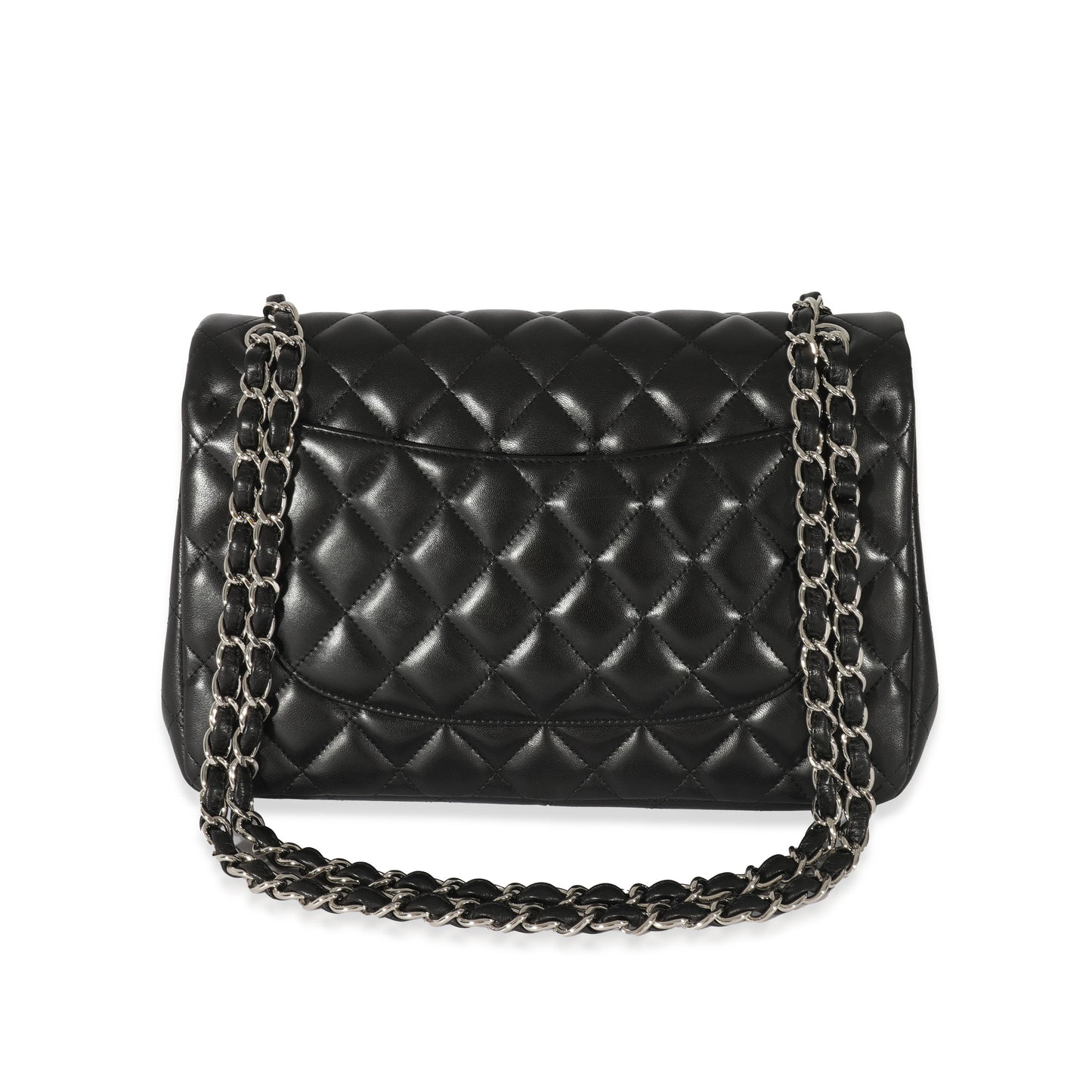 Chanel Black Quilted Lambskin Jumbo Classic Double Flap