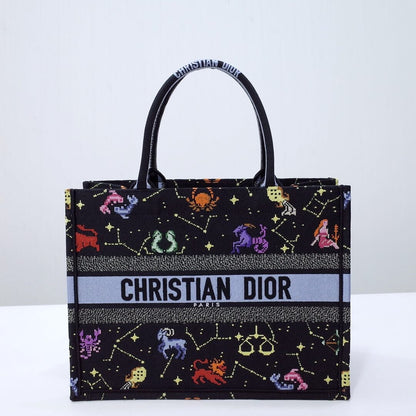 DIR1286 Book Tote big size MINI 36.5CM 41.5CM black blue-7