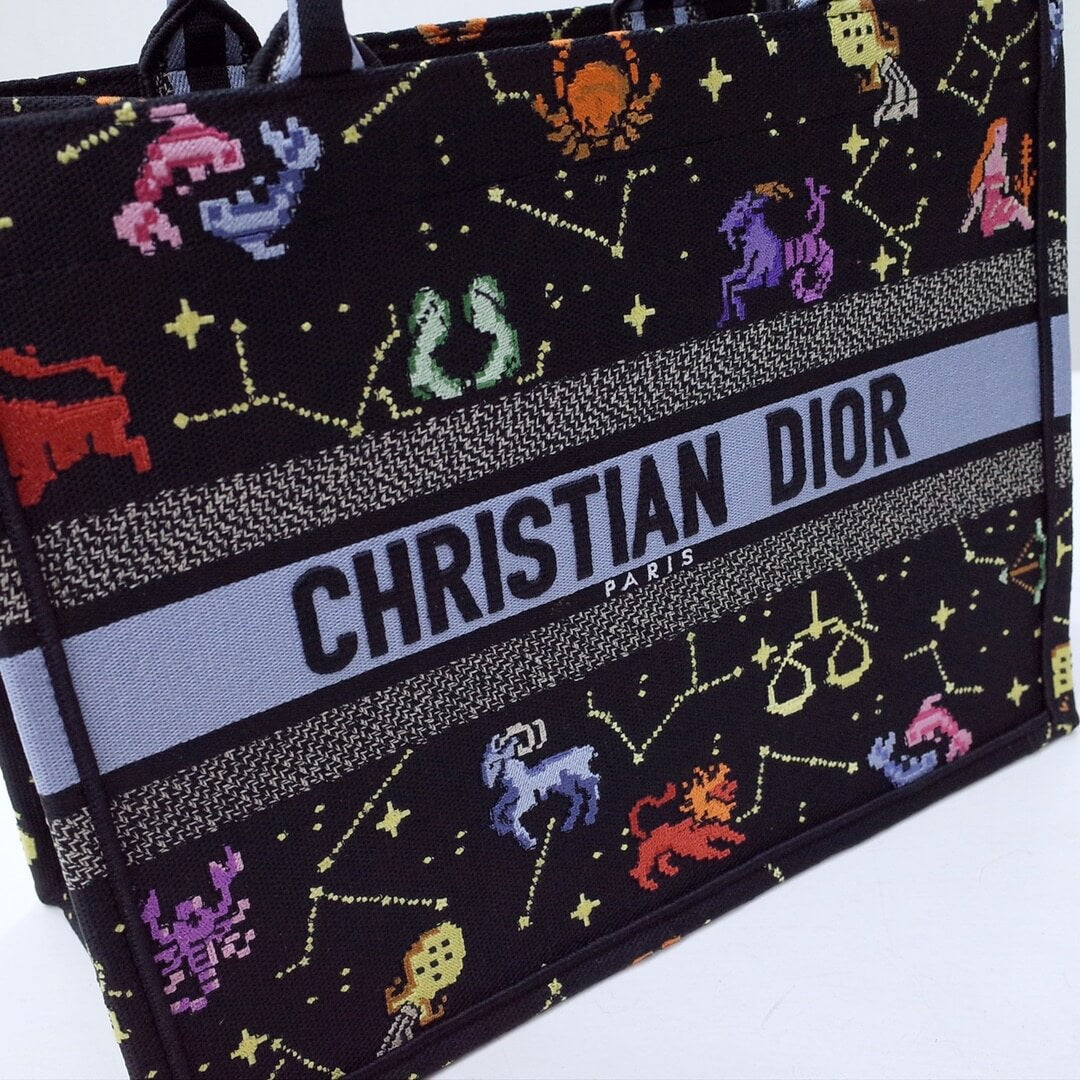 DIR1286 Book Tote big size MINI 36.5CM 41.5CM black blue-7