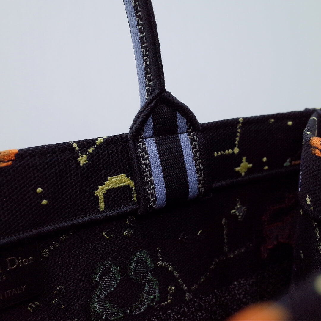 DIR1286 Book Tote big size MINI 36.5CM 41.5CM black blue-7