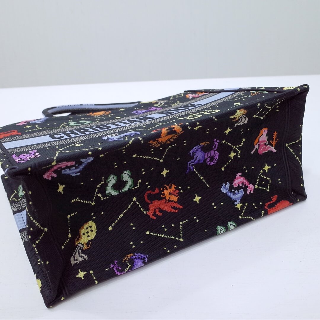 DIR1286 Book Tote big size MINI 36.5CM 41.5CM black blue-7