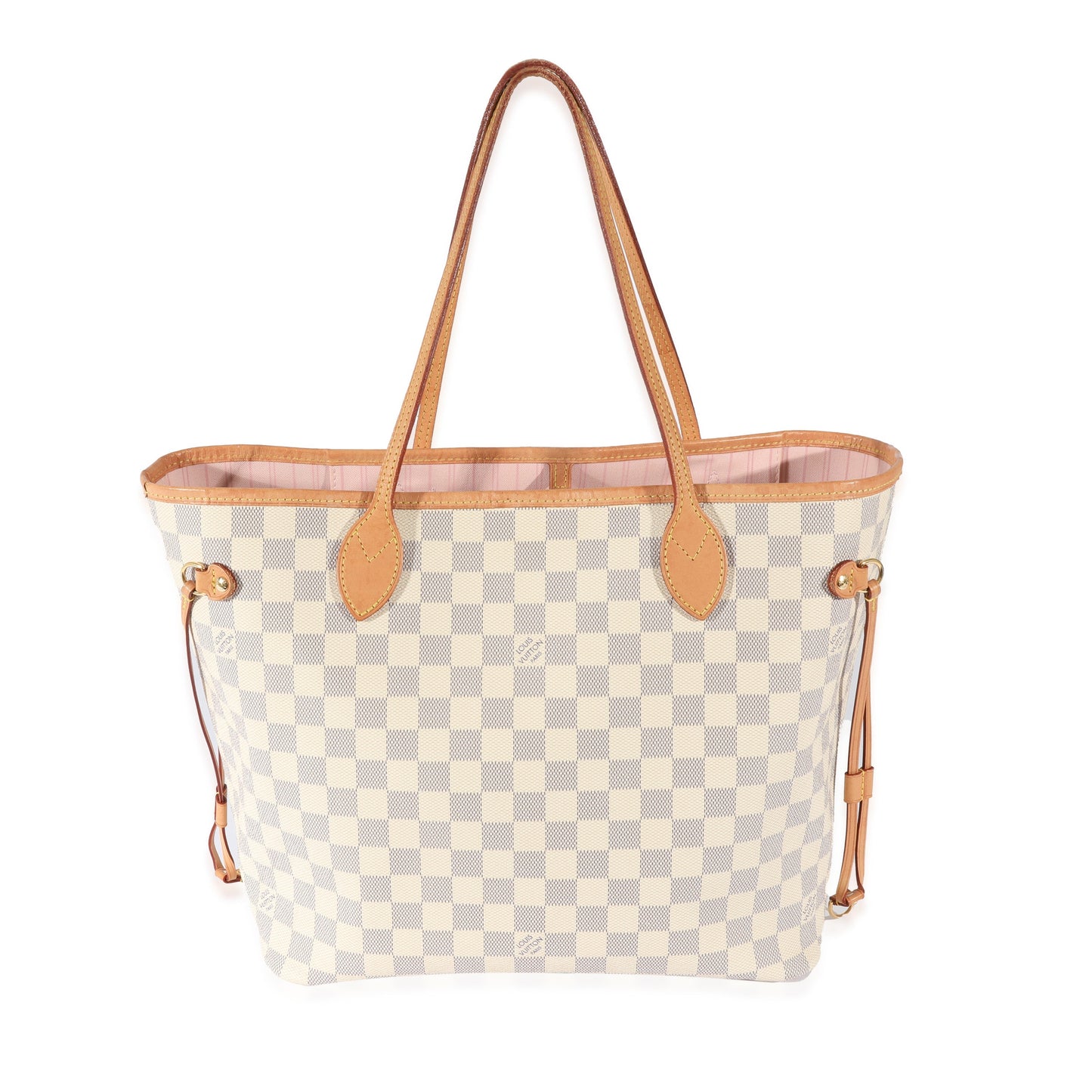 Louis Vuitton Louis Vuitton Canvas Damier Azur Rose Ballerine Neverfull MM