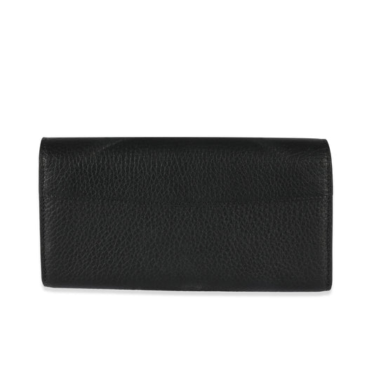 Louis Vuitton Louis Vuitton Black Leather Capucines Wallet