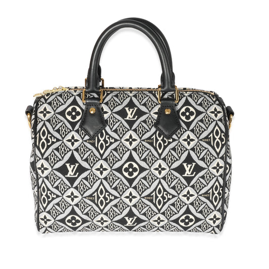 Louis Vuitton Louis Vuitton Grey Jacquard Since 1854 Speedy Bandouliere 25