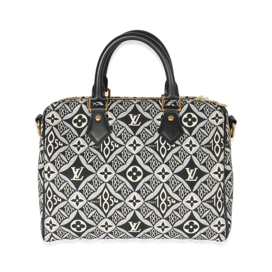 Louis Vuitton Louis Vuitton Grey Jacquard Since 1854 Speedy Bandouliere 25