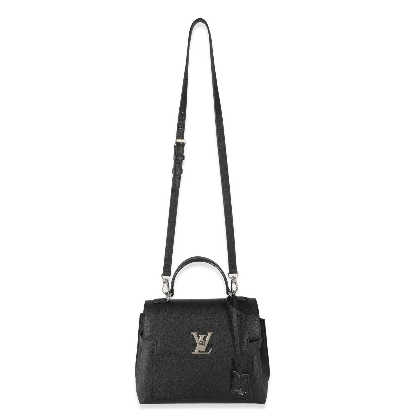 Louis Vuitton Louis Vuitton Black Leather LockMe Ever BB